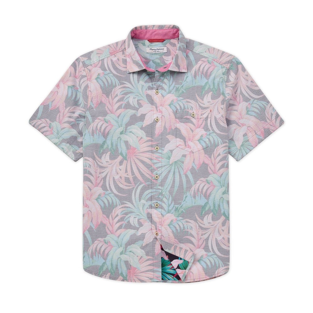Tommy Bahama Short Sleeve Nova Wave Midnight Tropics Sport Shirt Size Small